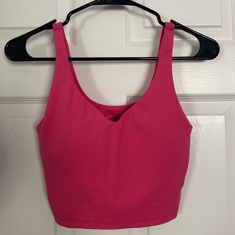 Aerie Offline Real Me Pink Workout Tank built in bra